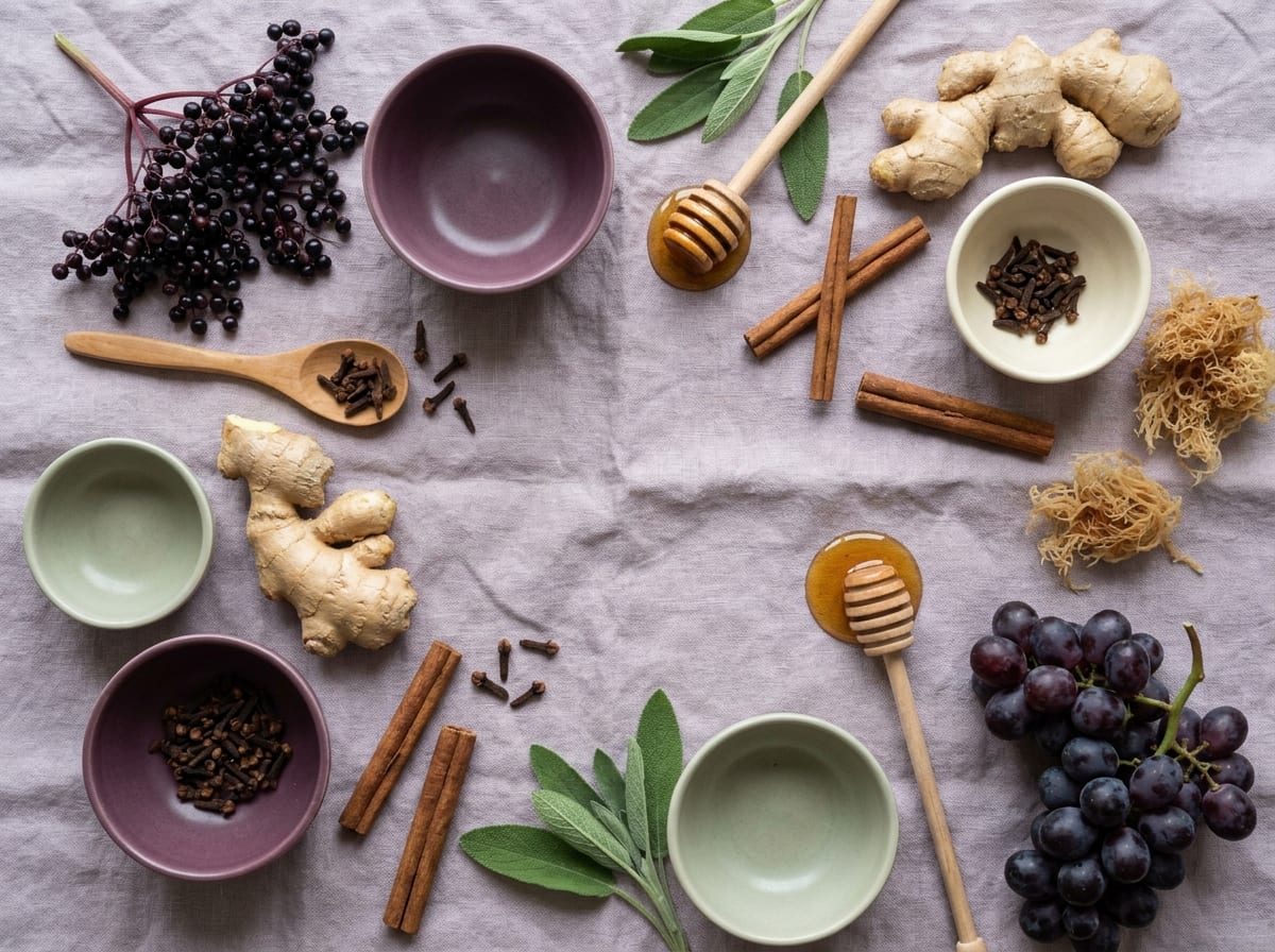 Whole ingredients laid out before a NutriSpoon batch